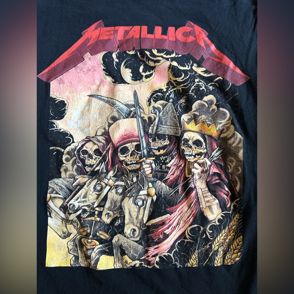 Vintage Metallica Four Horseman Heavy Metal T-Shirt Size Small - Picture 2 of 11